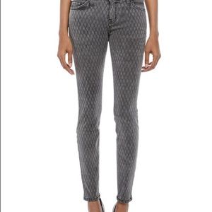 Current/Elliott The Ankle Skinny Fishnet Jeans